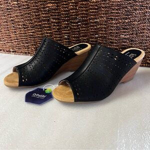 Croft & Barrow Black Ortholite Eco Wedge Bergamot2 Size 6.5 New